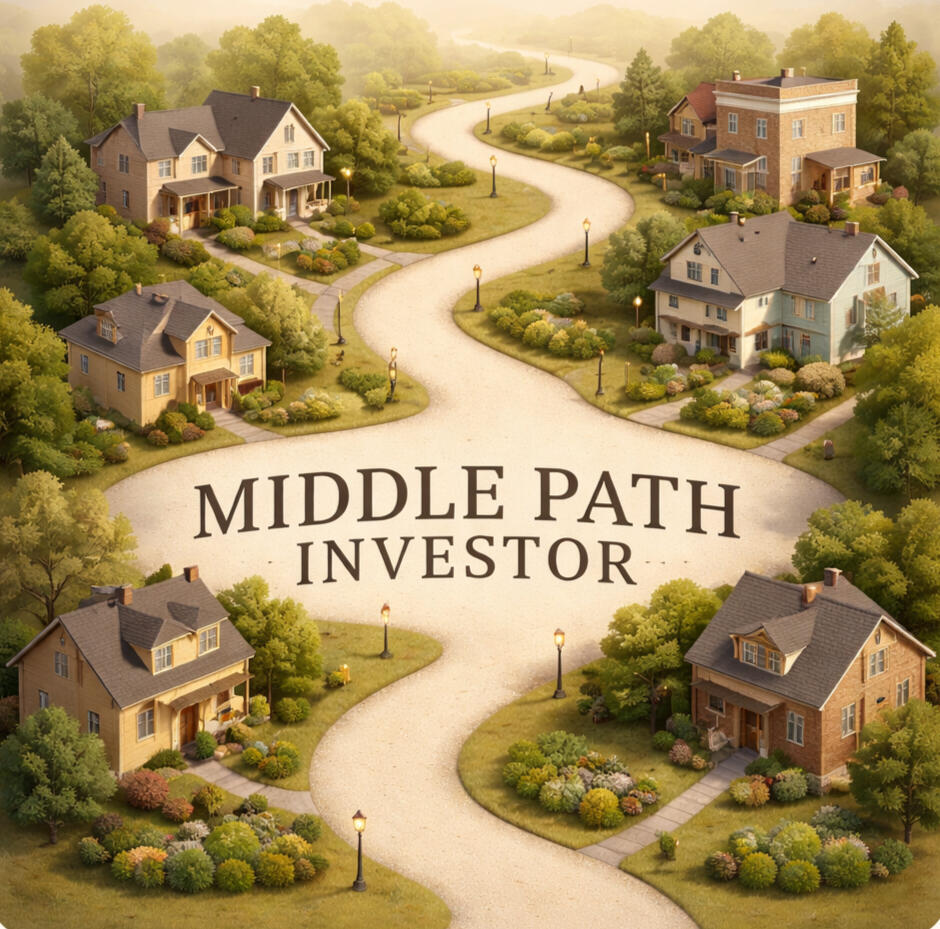 Middle Path Investor winding street through suburban homes
